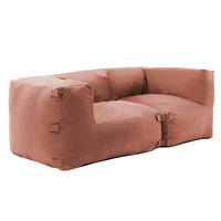 GARTENSOFA mit 2 Sitzplätzen, Terrakotta - Braun, Textil (170/65/85cm) - Oviala