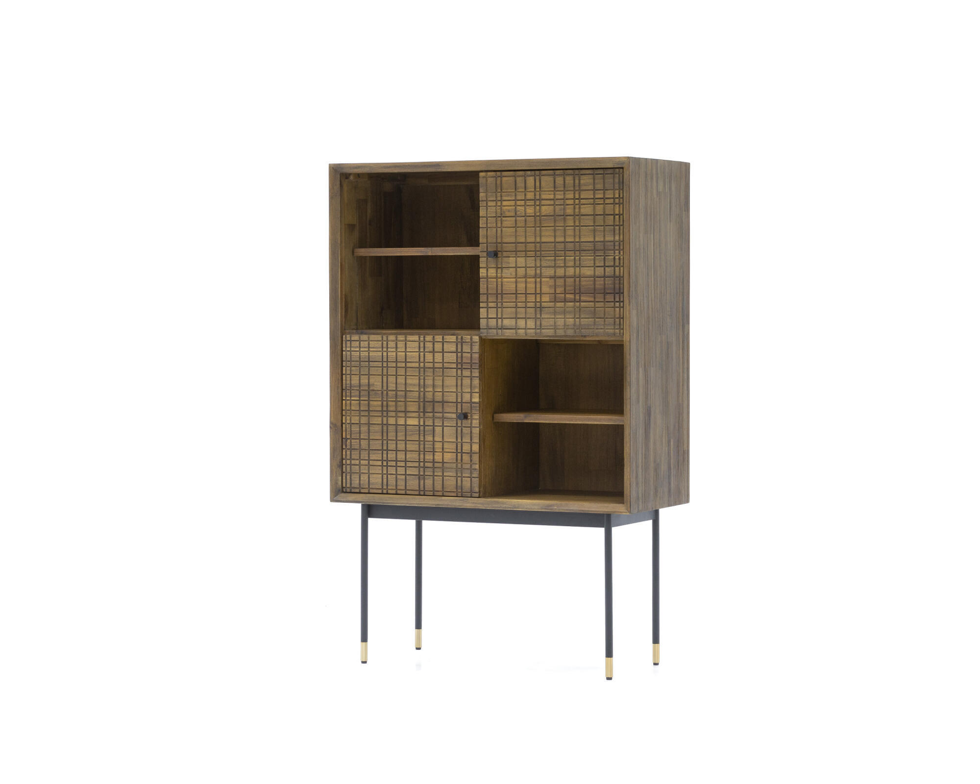 SIDEBOARD MAZE Braun 85x40x130 cm - Braun, Holz (85/130/40cm) - FURNLUX