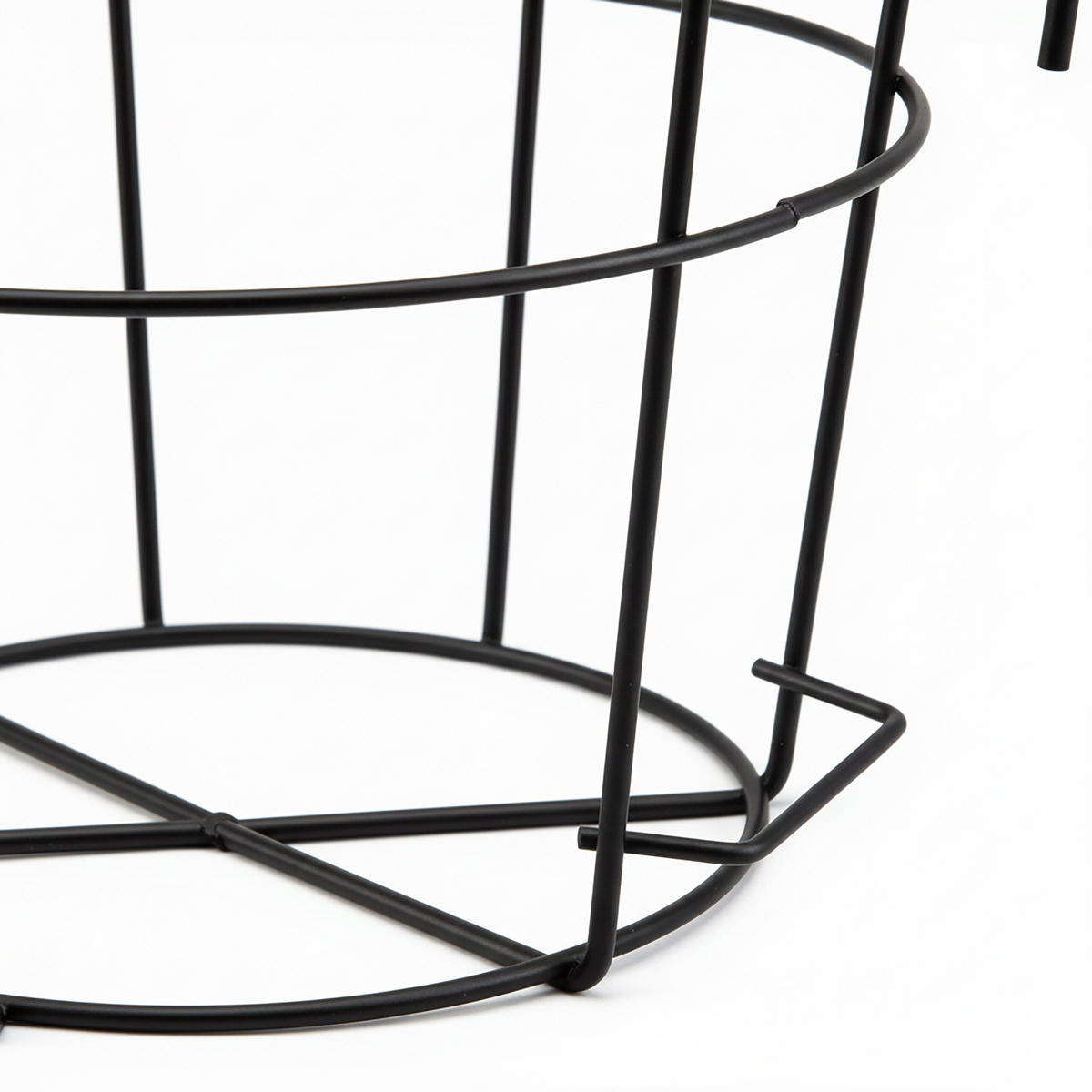 6XZÁVĚSNÝ květináč - černá, kov (20/21/26cm) - Relaxdays