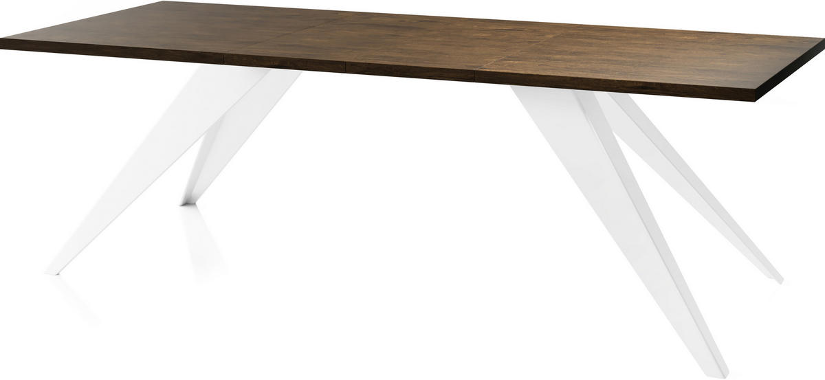 ESSTISCH Vance Weiß rechteckig ausziehbar, Lefkas Eiche 140-240/80/76 cm - Alteiche/Weiß, Holzwerkstoff/Metall (140/80/76cm) - WFL GROUP