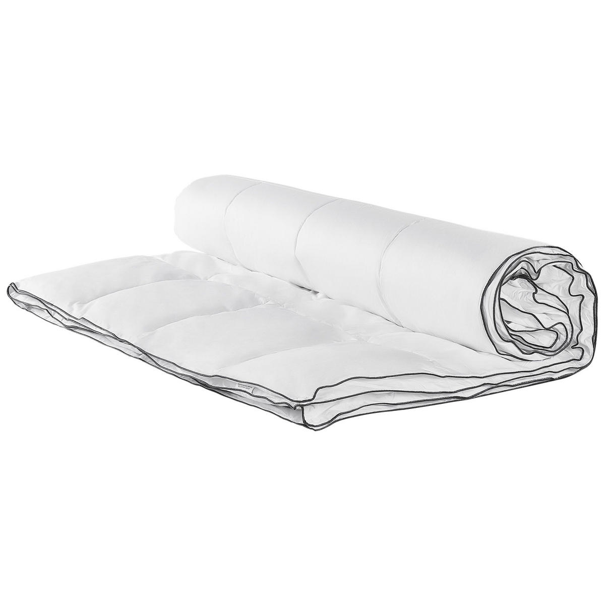 PŘIKRÝVKA Dvouvrstvá Mikrofaser 4sezónní 220/240 cm Teleno - bílá, textil (240/200cm) - Beliani