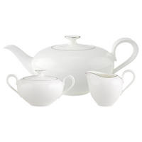 TEEZUBEHÖR SET Anmut Platinum No.1 weiß 3er Set - Weiß, Keramik (0.001L) - Villeroy & Boch