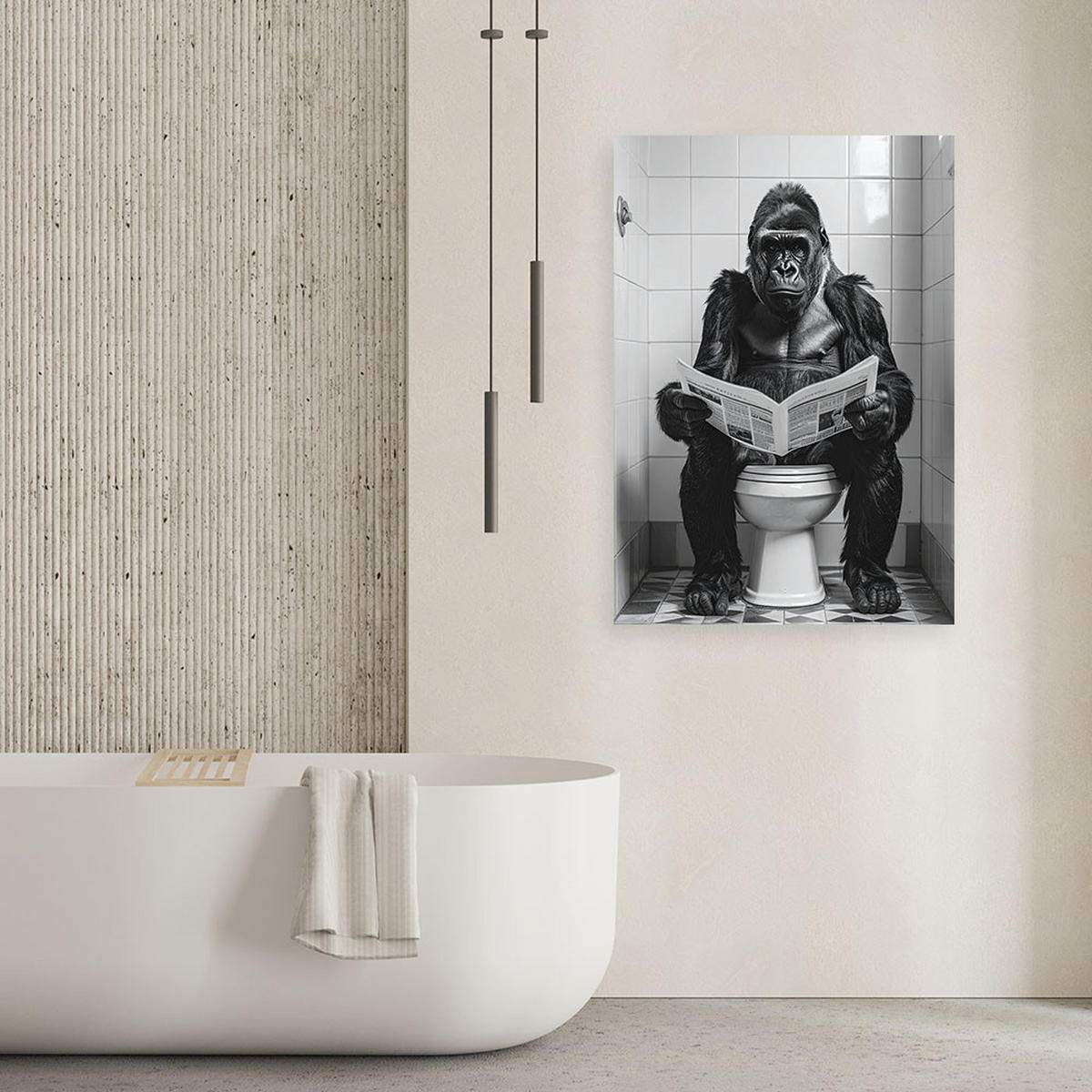 LEINWANDBILD Tiere 40x60cm - Grau, Textil (40/60cm) - Feeby