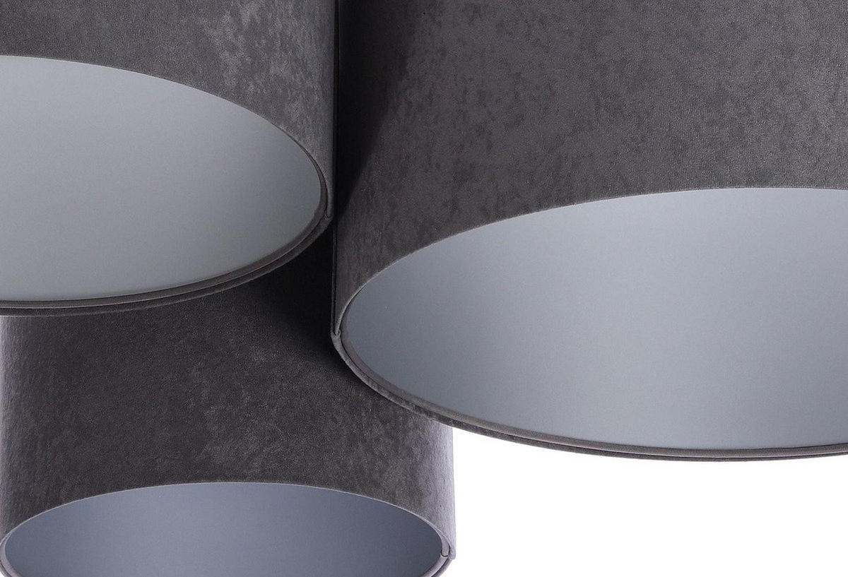 LAMPENSCHIRM Grau 75/34 cm - Silberfarben, Kunststoff (34/75/34cm) - KUNSTLOFT