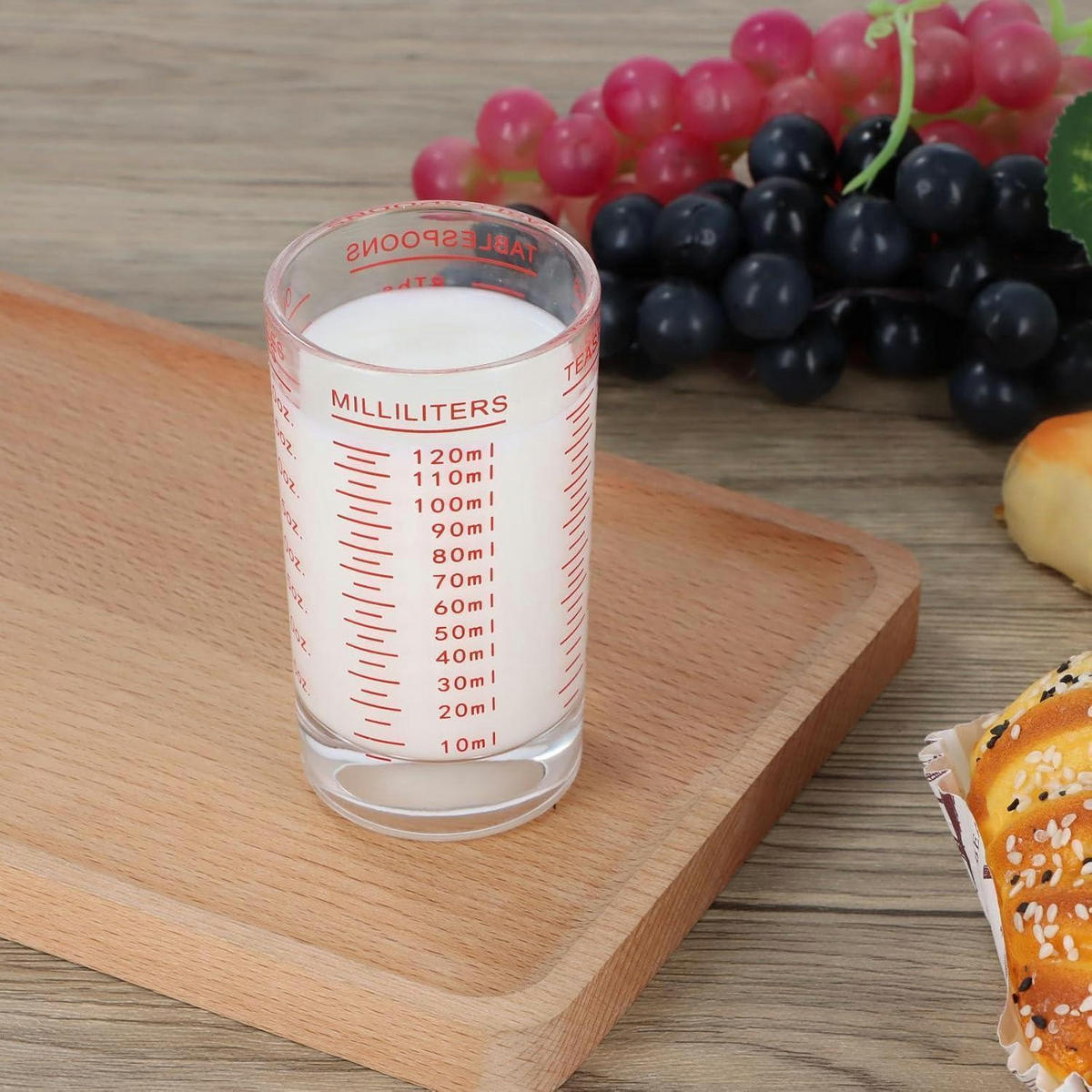 MESSBECHER 120 ml Rot - Rot, Glas (0.12L)