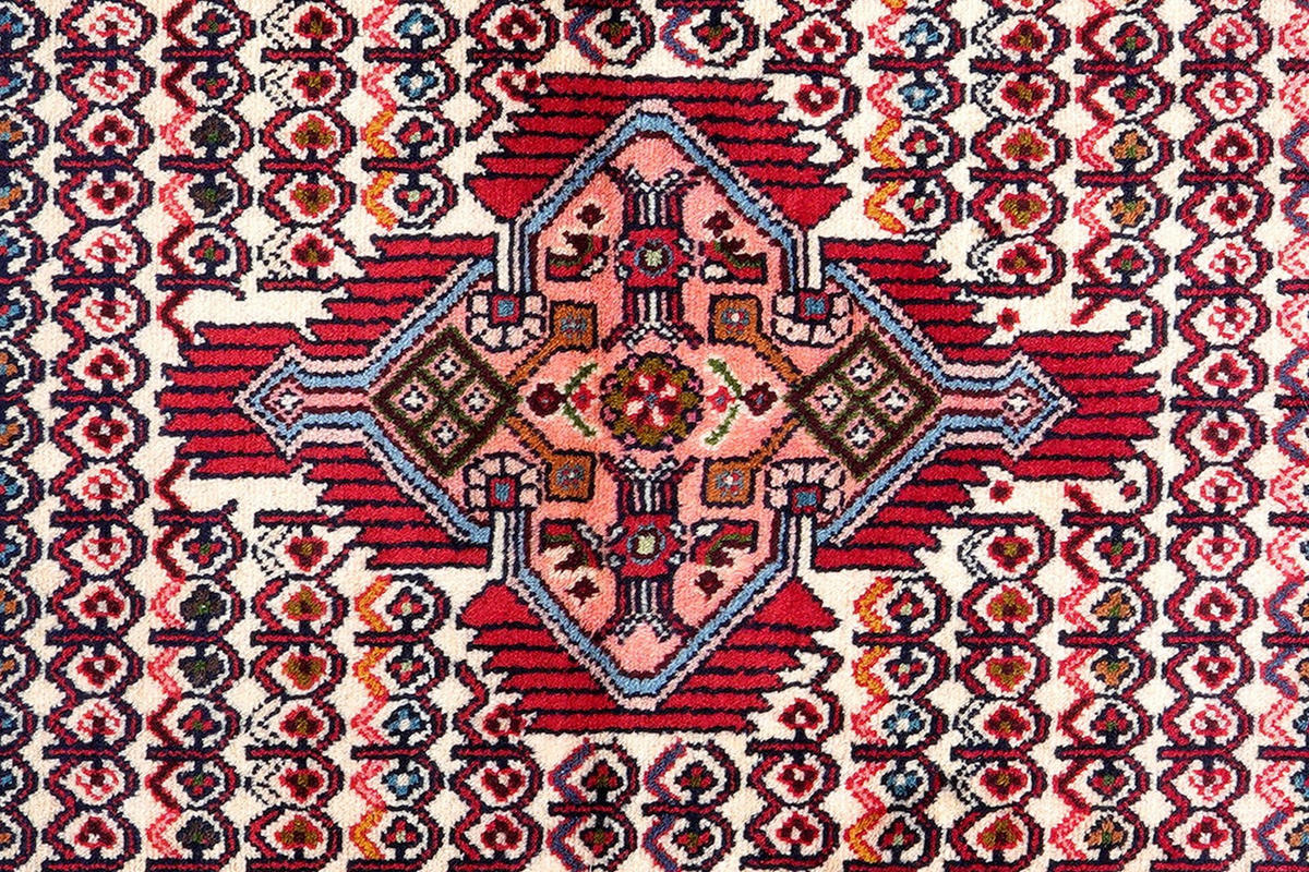 LÄUFER Orient handgeknüpft Assadabad Beige, Rot 210/76 cm Schurwolle - Beige/Rot, Textil (76/210cm) - Looma