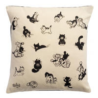 KISSEN Dubout Les chatons ekrü 45 x 45 cm - Weiß, Textil (45/45cm) - Winkler