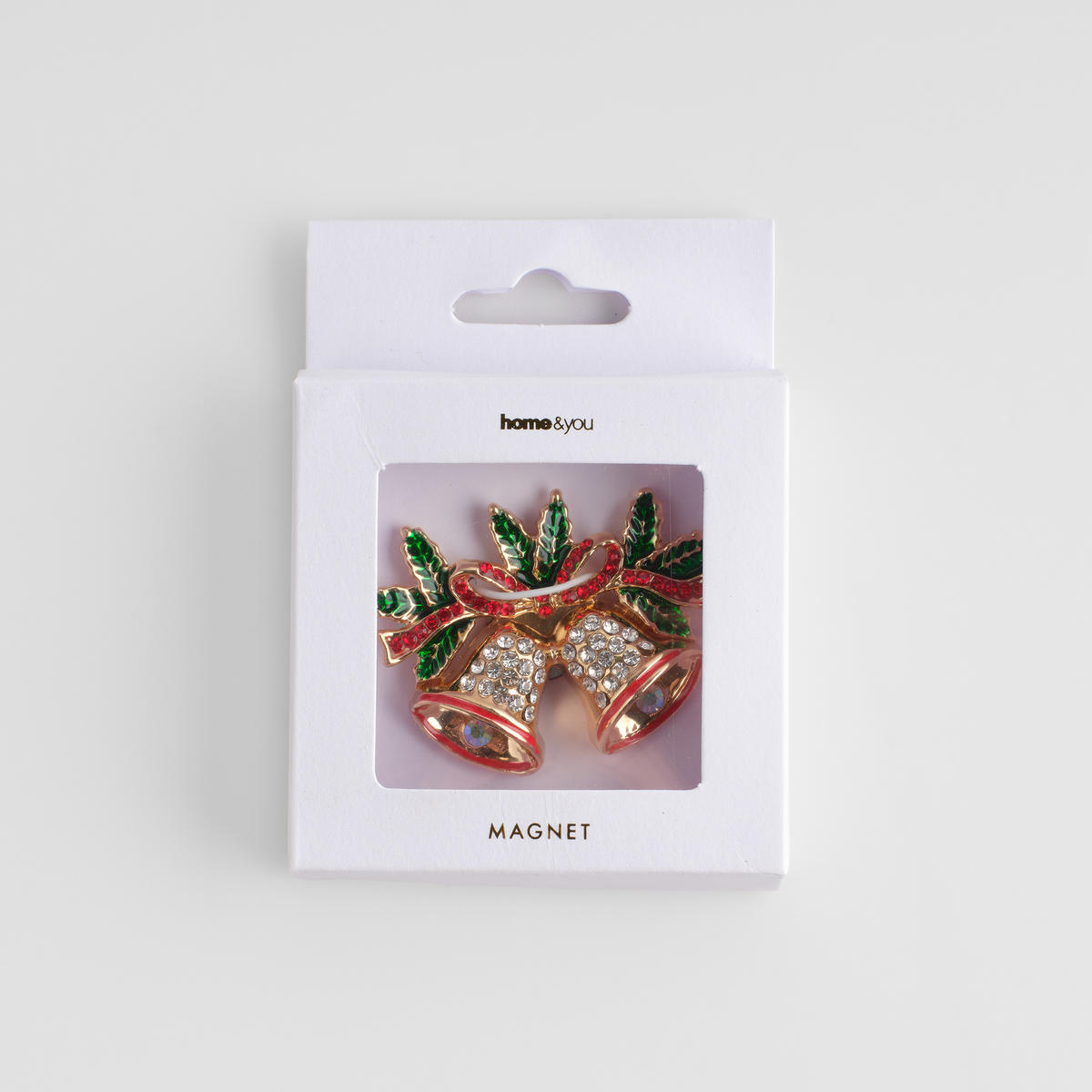 MAGNET Xmass bell, Dekorative Weihnachtsdeko - Grün, Metall (4/1/12cm) - home&you