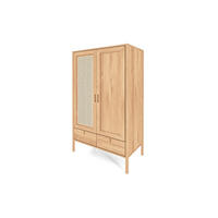 KLEIDERSCHRANK MIT SCHUBLADE INA Kernbuche - Creme, Holz (108/175/60cm) - byoak