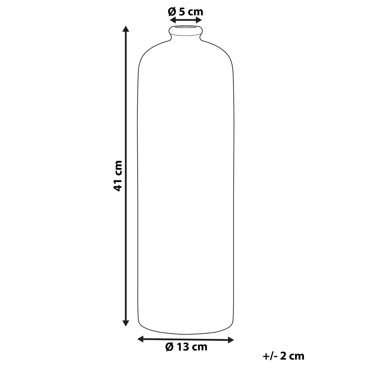 DEKOVASE Terrakotta kupfer Ubeda - Kupferfarben, Stein (41cm) - Beliani