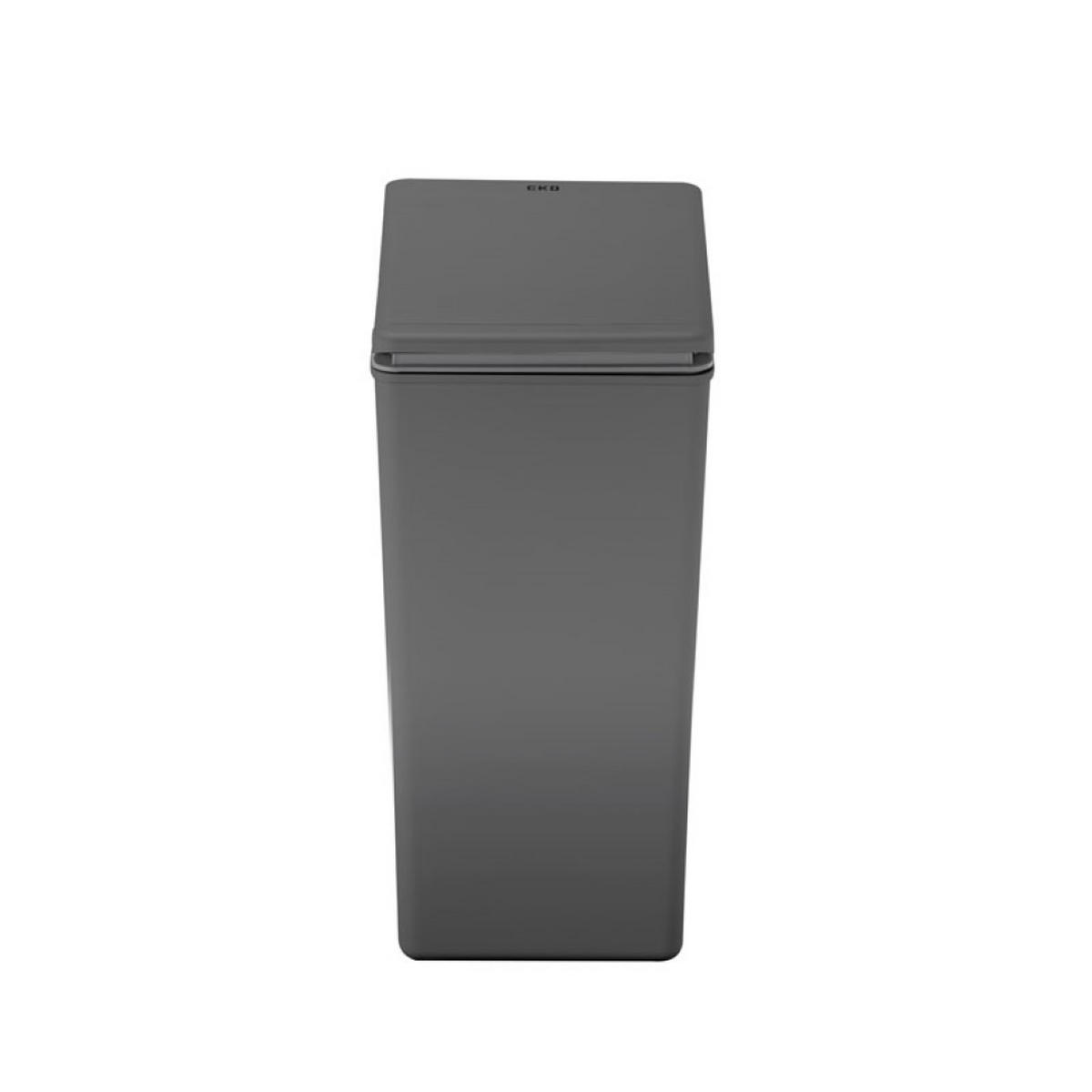 MÜLLEIMER Modern Mit Touch Bar Deckel 20 Liter Grau - Grau, Metall (20.6/40/32.5cm) - PROREGAL