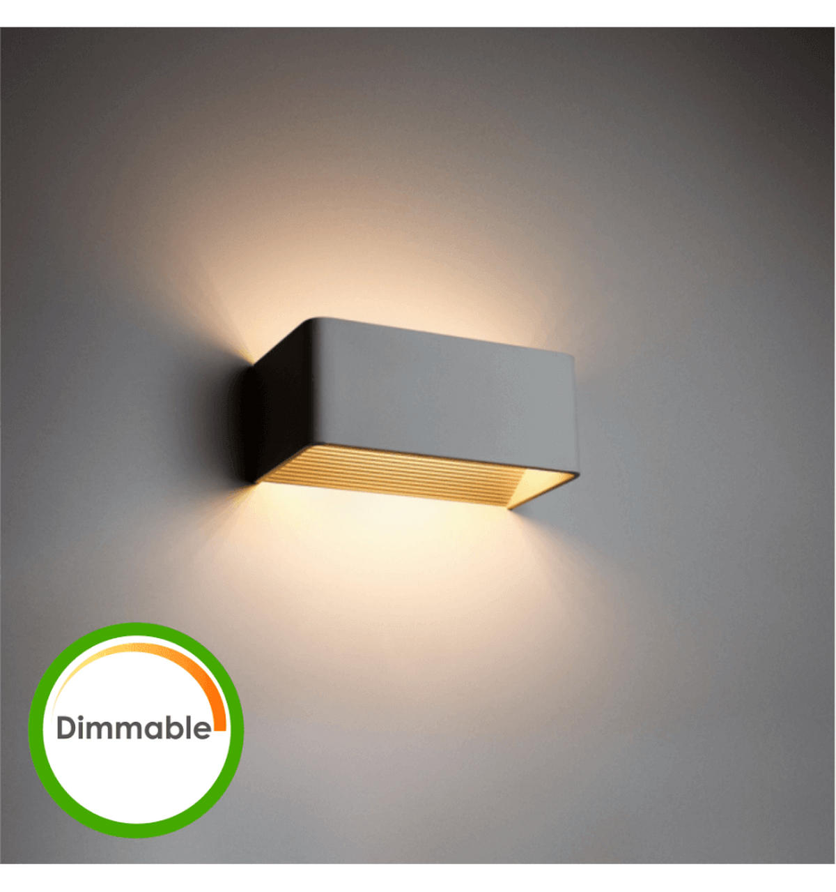 WANDLEUCHTE Quadra, Weiß, 20cm - Weiß, Metall (10/8/20cm) - KOSILUM