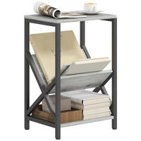 BEISTELLTISCH Dunkelgrau 1 Stück - Dunkelgrau, Naturmaterialien (40/30/61cm) - GiPP