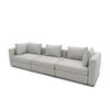 GARTENLOUNGE-SOFA 3-Sitzer Bozhana 312x67x96 mit Outdoorbezug silber - Silberfarben, Kunststoff (312/67/96cm) - 58aufmkessel