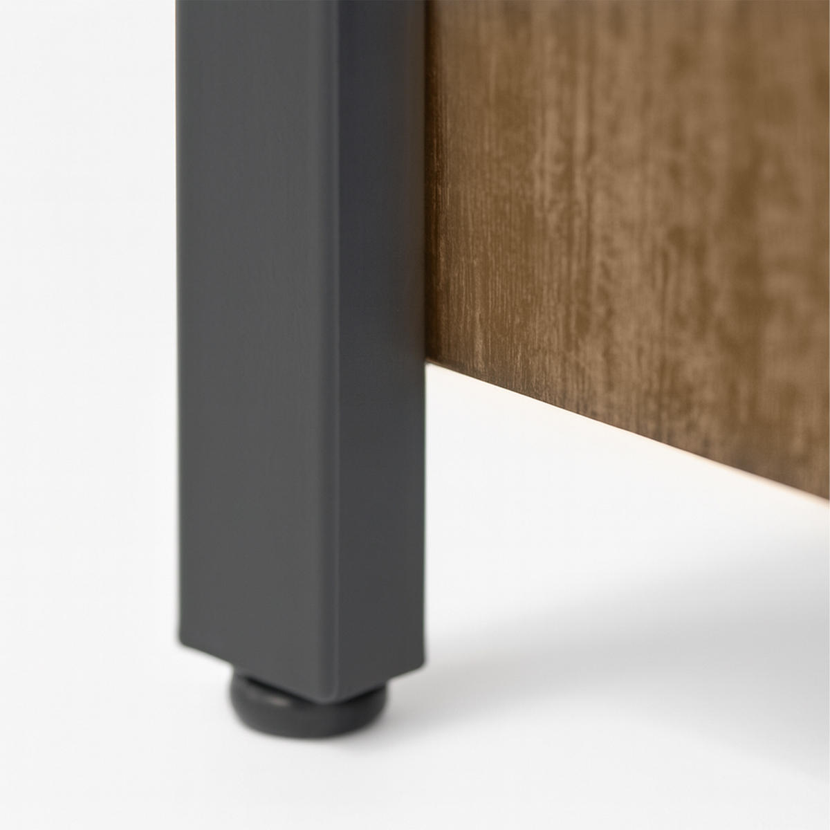 KÜCHENSCHRANK - Schwarz/Braun, Glas/Holzwerkstoff (110/75/33cm) - Relaxdays