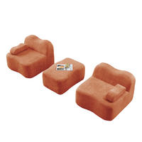 SOFA 192/167/70 cm in Orange aus Samt ohne Aufbau - Orange, Textil (167/70/192cm) - Flora Grace