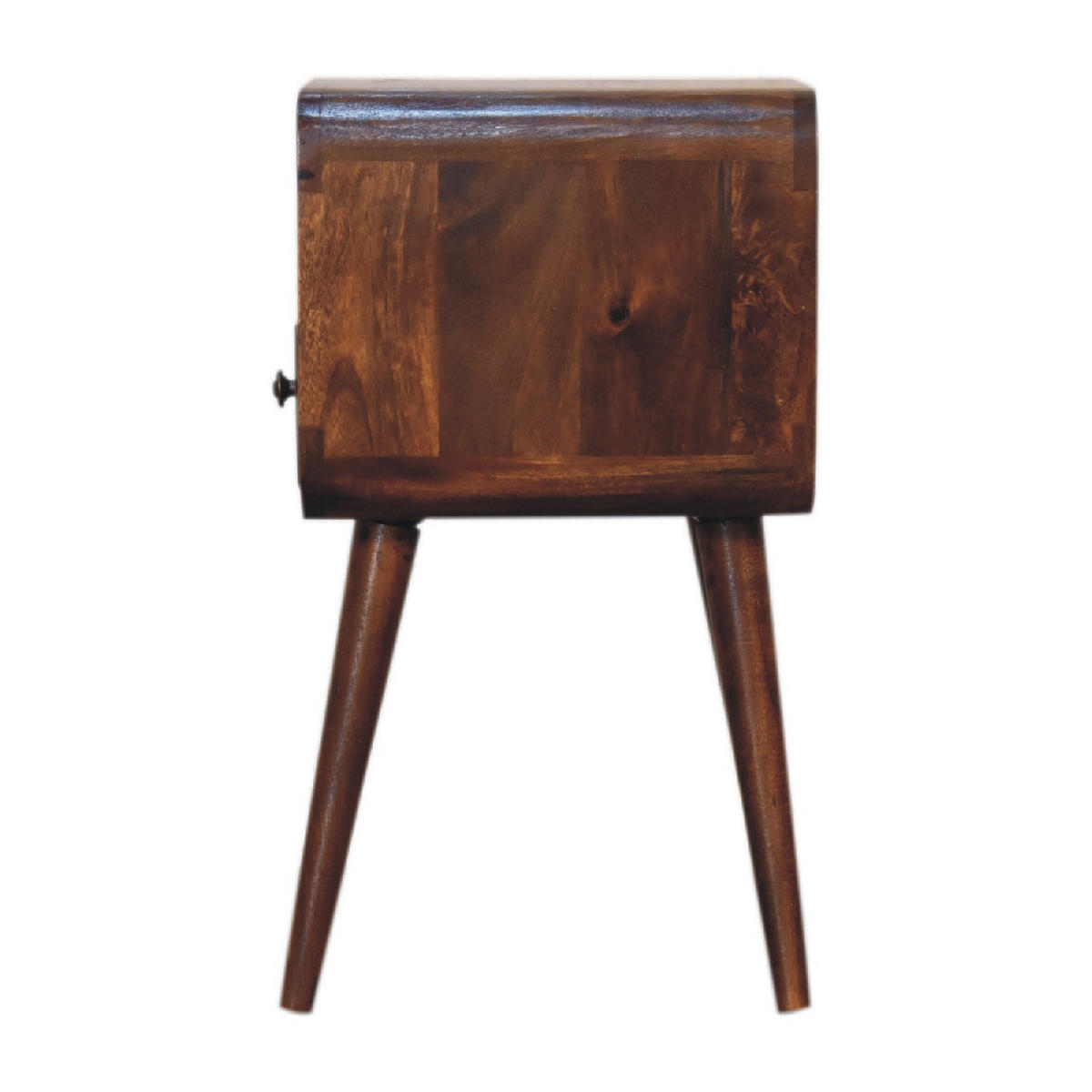 NACHTTISCH mit offener Ablage - Messingfarben/Braun, Holz/Metall (30/55/30cm) - Artisan Furniture
