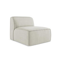 SOFAELEMENT Strukturstoff Beige - Hellbraun/Schwarz, Holzwerkstoff/Kunststoff (80/70/102cm) - Makamii