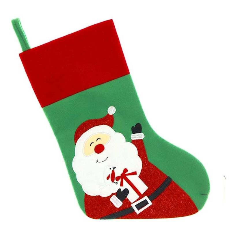 UNIQUE Living - Lenni Weihnachtsstrumpf - Grün - Multicolor, Textil (42cm) - Unique Living