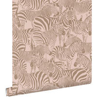 TAPETE Zebras 50 x 900 cm - Pink, Papier (50/0.1cm) - ESTAhome