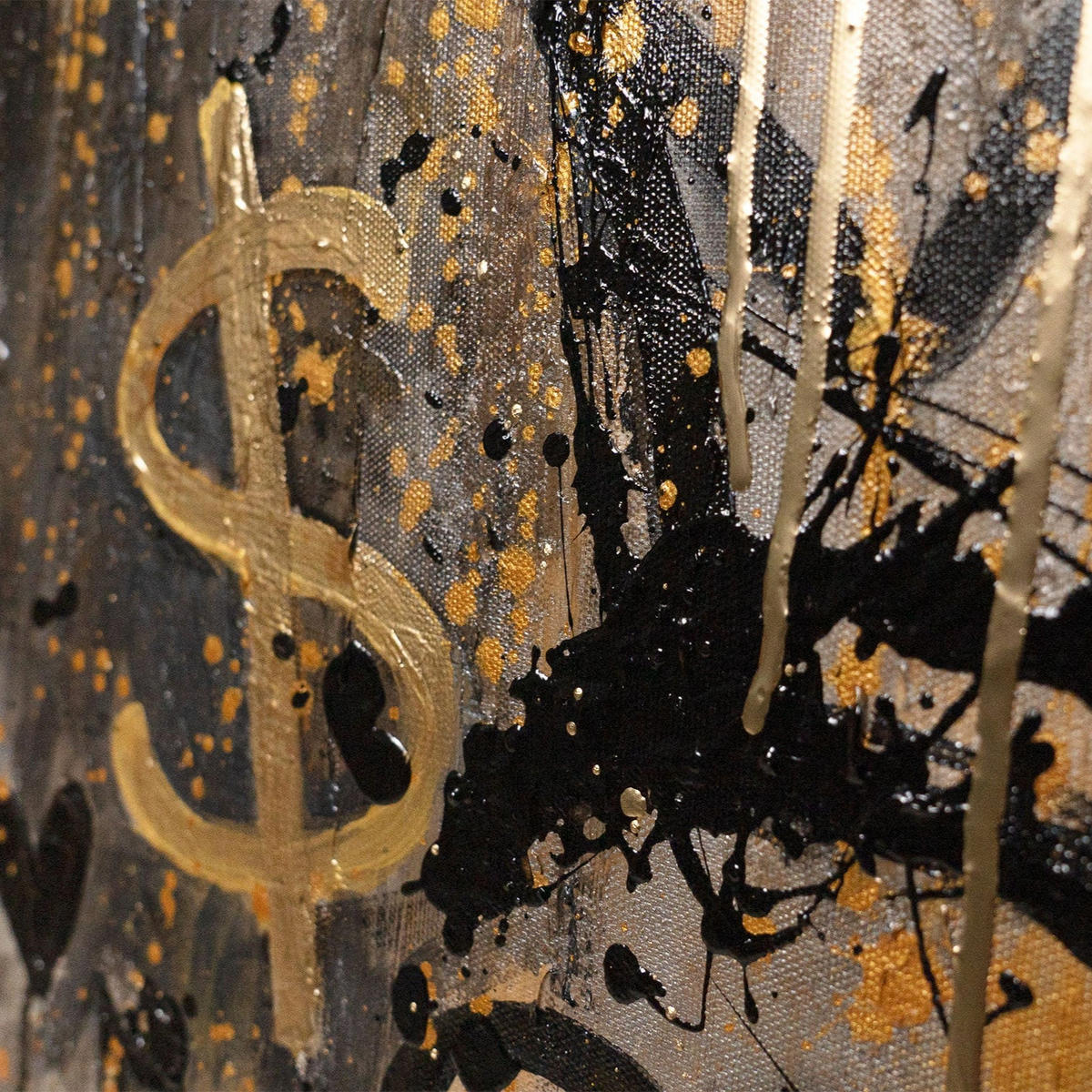 GEMÄLDE Alles ist möglich Schattenfugenrahmen Gold 140x100 cm - Goldfarben, Holz (140/100cm) - YS-art gallery