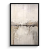 GERAHMTES BILD Moderne Kunst - Abstrakt - Beige 40x60 cm - Beige, Papier (40/60cm) - MuchoWow