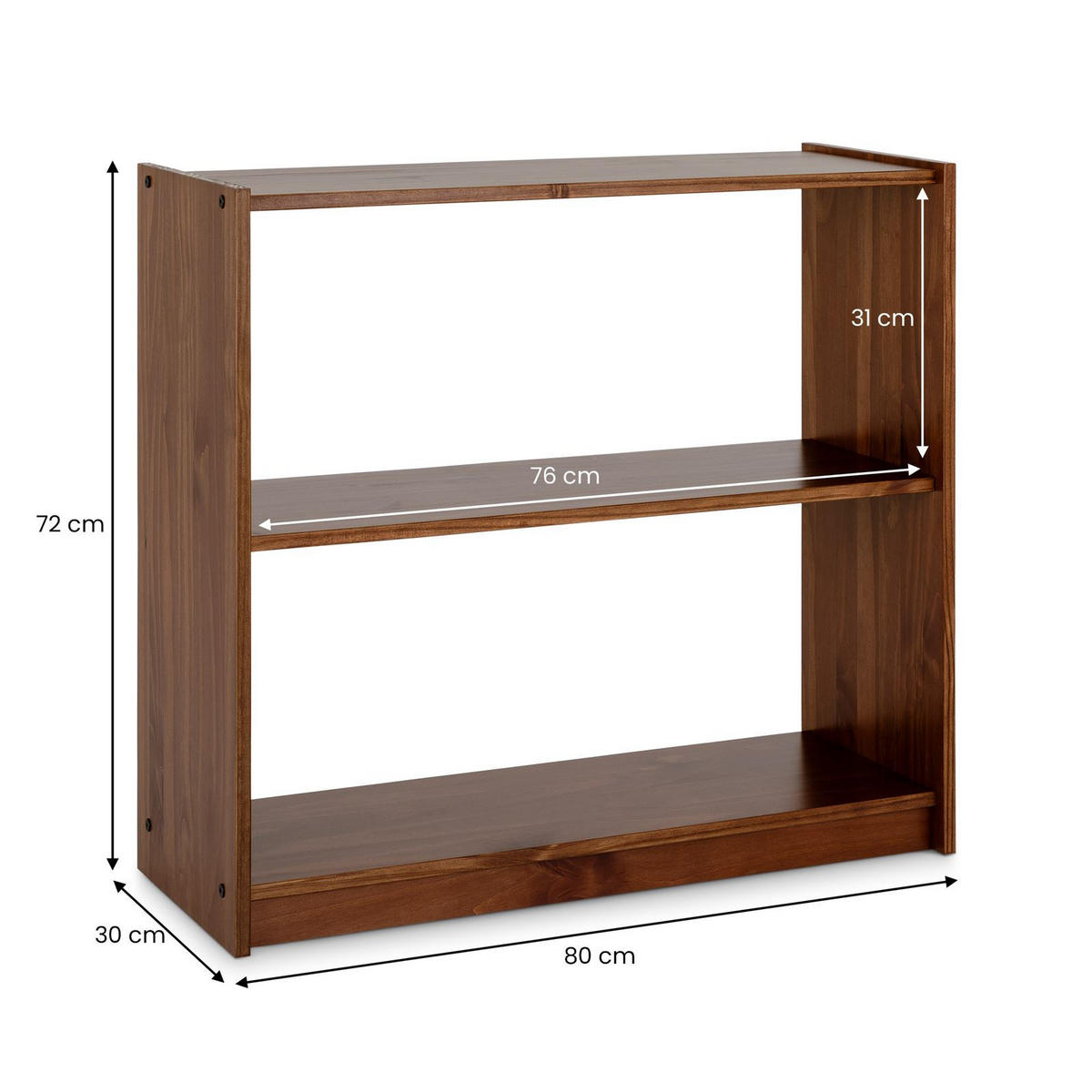 STANDREGAL STANDREAL - Kastanienfarben, Holz (80/72/30cm) - IDIMEX