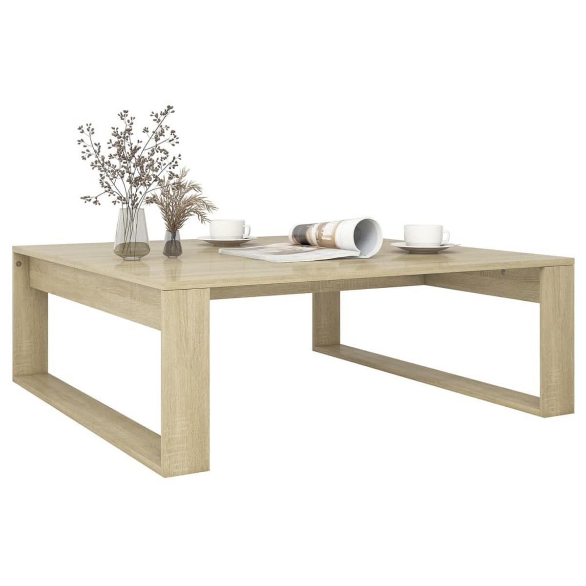 COUCHTISCH Sonoma-Eiche 100x100x35 cm Holzwerkstoff - Braun, Holzwerkstoff (100/100/35cm) - furnicato