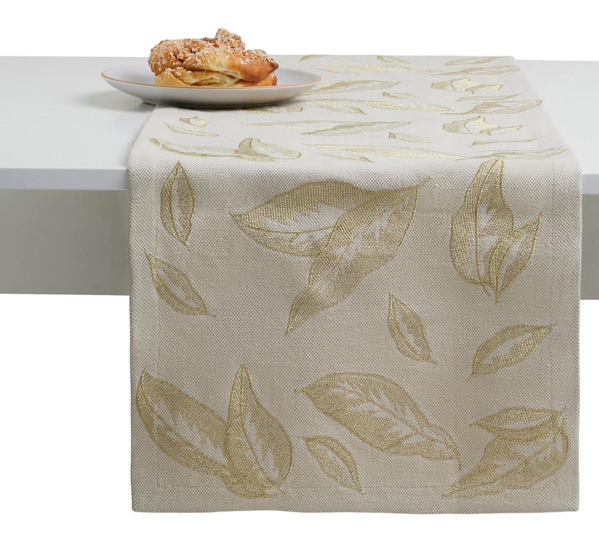 TISCHLÄUFER Frendonia - Beige, Textil (180/35/1cm) - home&you