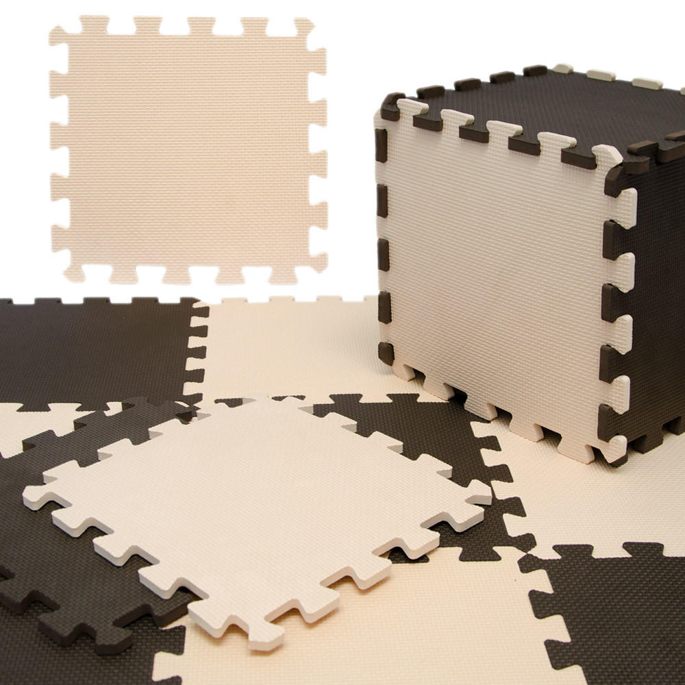 SPIELMATTE ab Null - 90 cm Baby Puzzlematte Braun - Braun, Kunststoff (30/30cm) - Littletom