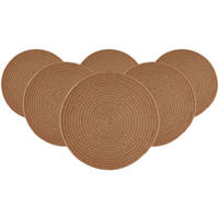 PLATZMATTEN Tavolo Braun ø 35 cm 6er Set - Braun, Textil (35cm) - Ritzenhoff Breker