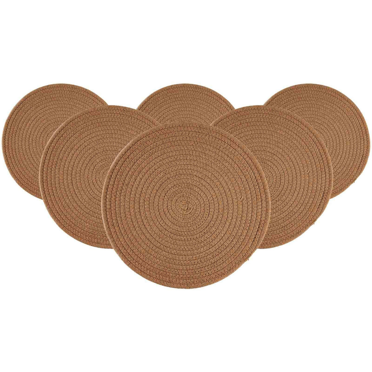 PLATZMATTEN Tavolo Braun ø 35 cm 6er Set - Braun, Textil (35cm) - Ritzenhoff Breker