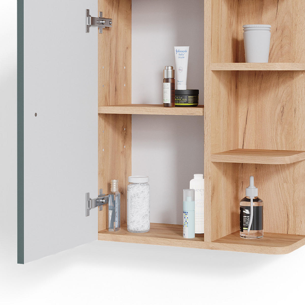 BADSCHRANK Fynn Grün 47.2 x 59.2 cm - Grün, Holzwerkstoff (47.2/59.2/21cm) - Vicco