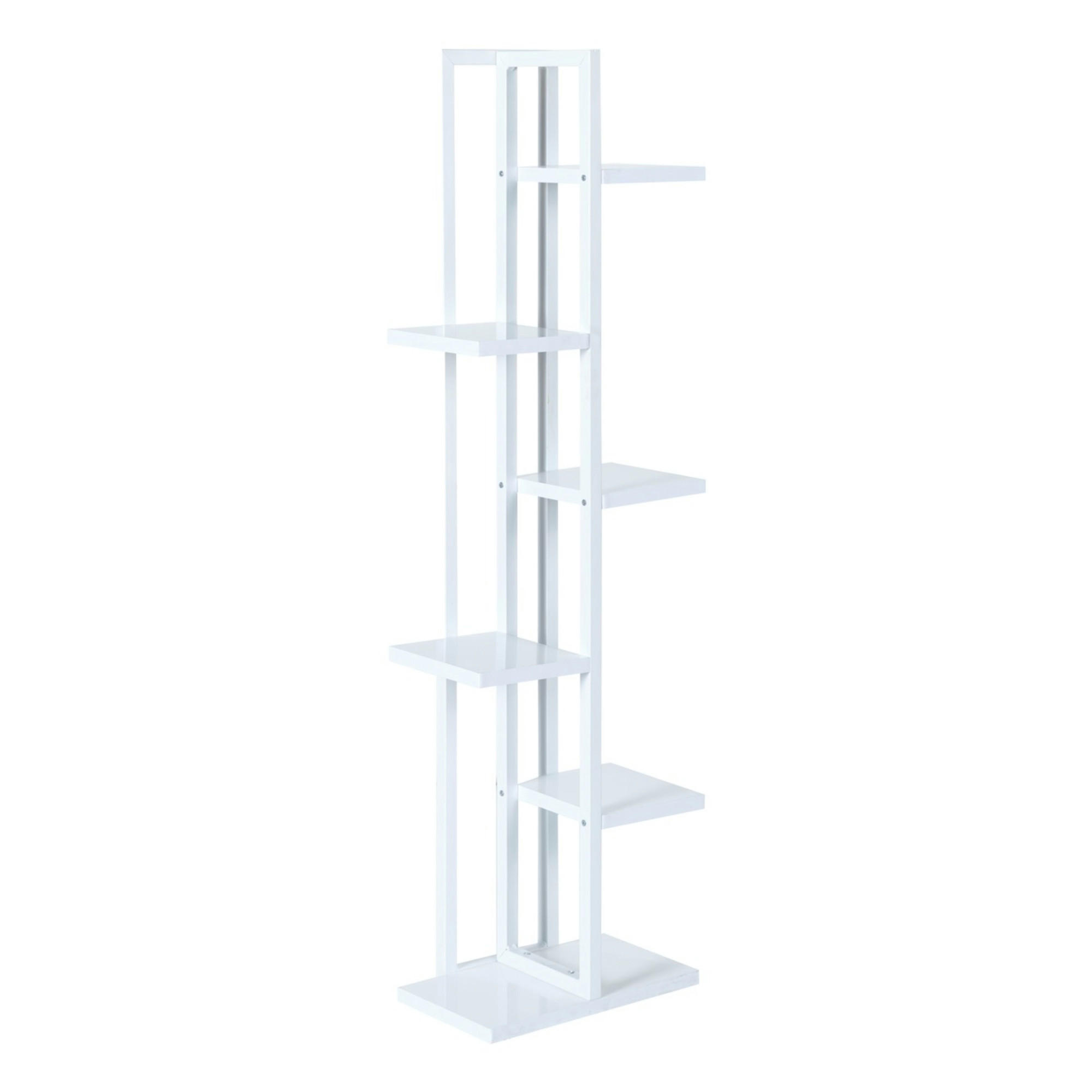 PFLANZENREGAL Tohmajärvi - Weiß, Holzwerkstoff/Metall (34/120/21cm) - [en.casa]