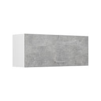 HÄNGESCHRANK R-Line, Beton/Weiß, 100 cm Flach - Weiß/Grau, Holzwerkstoff (100/40/31cm) - Vicco