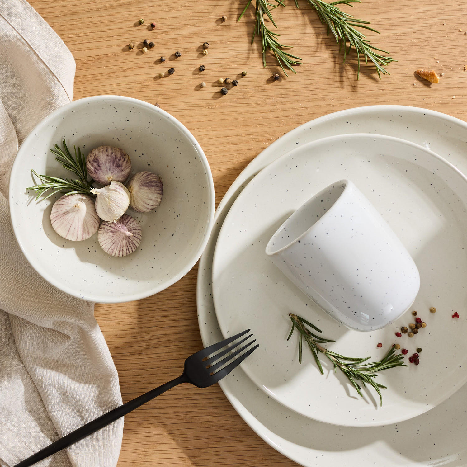 TASSE (6er Set) Lynn - Creme, Keramik (0.3L) - BUTLERS