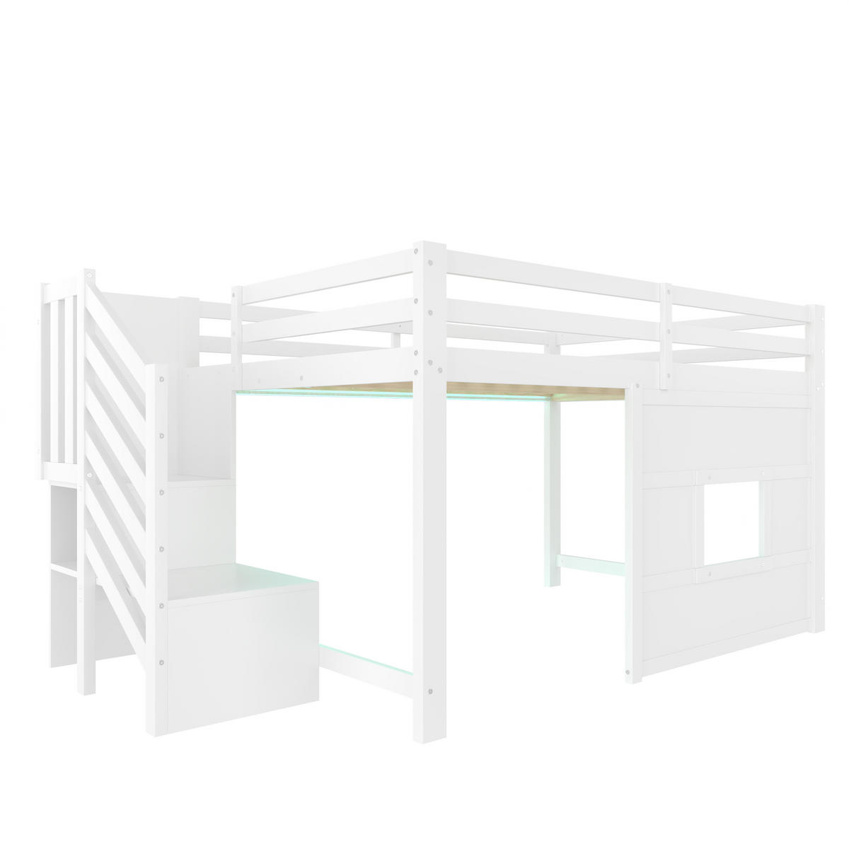 HOCHBETT 140/200 cm Weiß - Weiß, Holz/Holzwerkstoff - Raumix