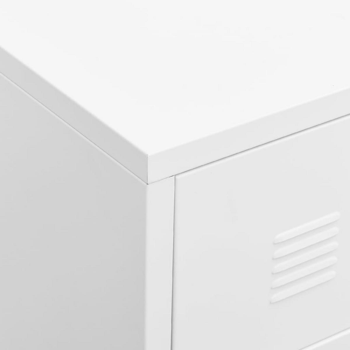 TV-SCHRANK Industrie-Stil Weiss 105/35/42 Cm Metall - Weiß, Metall (35/42/105cm) - vidaXL