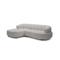 ECKSOFA WESPER S - Eckcouch Mit Elektrischer Sitzverstellung, L-förmig, Freistehend, Relaxfunktion, 183x284x79cm Linke, Hellgrau - Hellgrau, Holz/Textil (113/284cm) - DomoHome