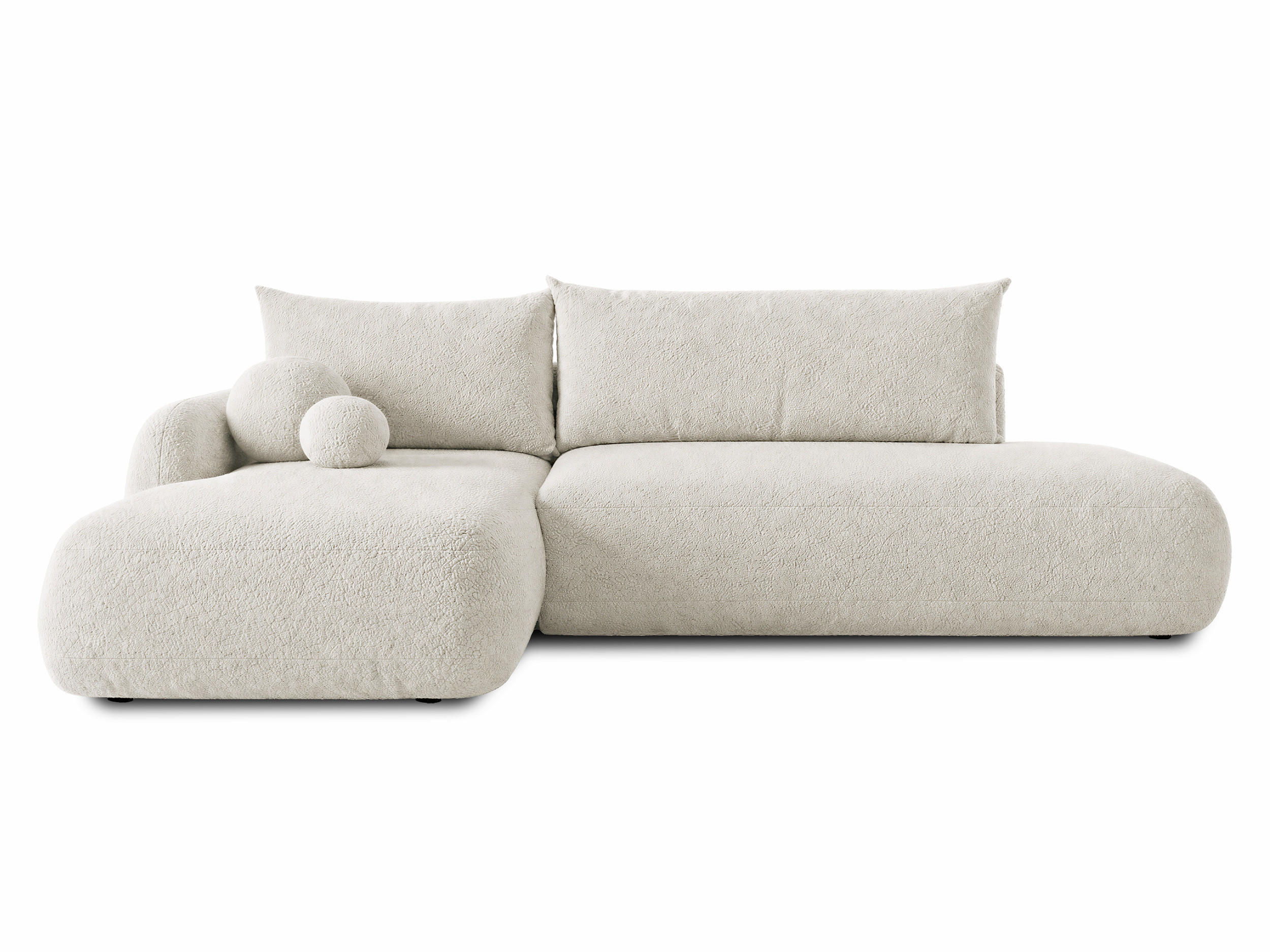 ECKSOFA Neto, Seite: Links - Schwarz/Weiß, Holz/Kunststoff (300/187cm) - Sofnet