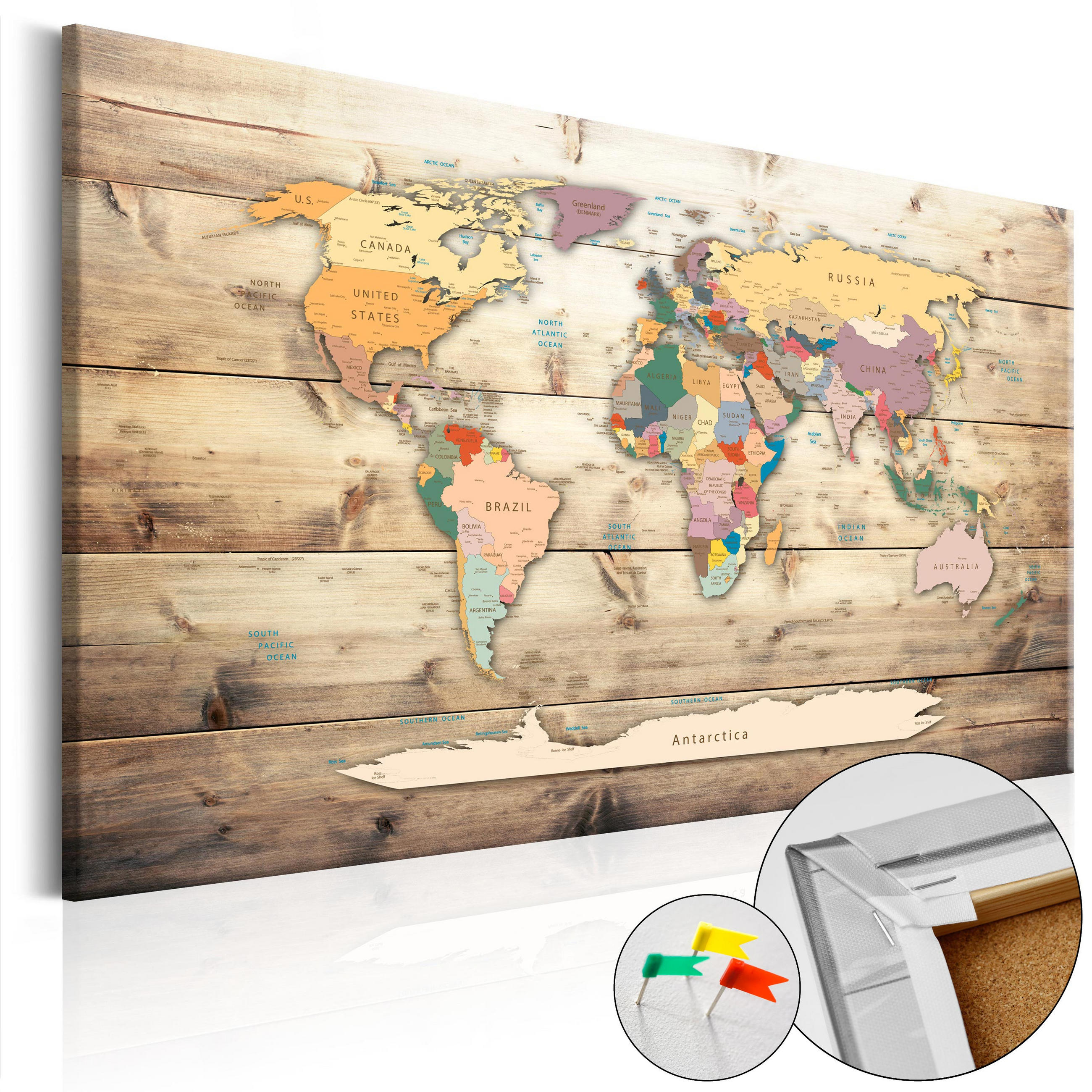 PINNWANDBILDER Bunt 120/80 cm - Multicolor, Naturmaterialien/Textil (120/80cm) - KUNSTLOFT