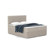 BOXBETT BOUCLE 180/200 in Boucle Beige H3 - Beige, Holz/Holzwerkstoff (180/200cm) - Deine Möbel 24