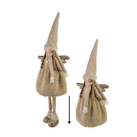 PLÜSCHFIGUR Santa Lila Champagnergold 20/17/68/96cm Textil - Beige, Textil (20/68/29cm) - Mondex