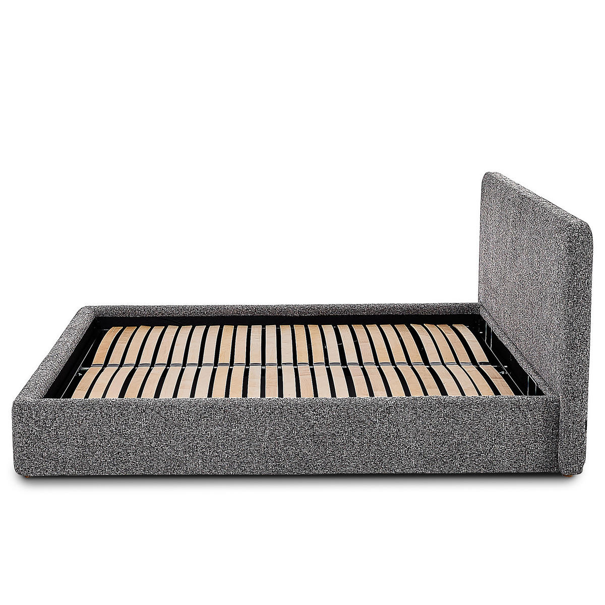 POLSTERBETT - Graubraun, Holz/Textil (200/200cm) - home24