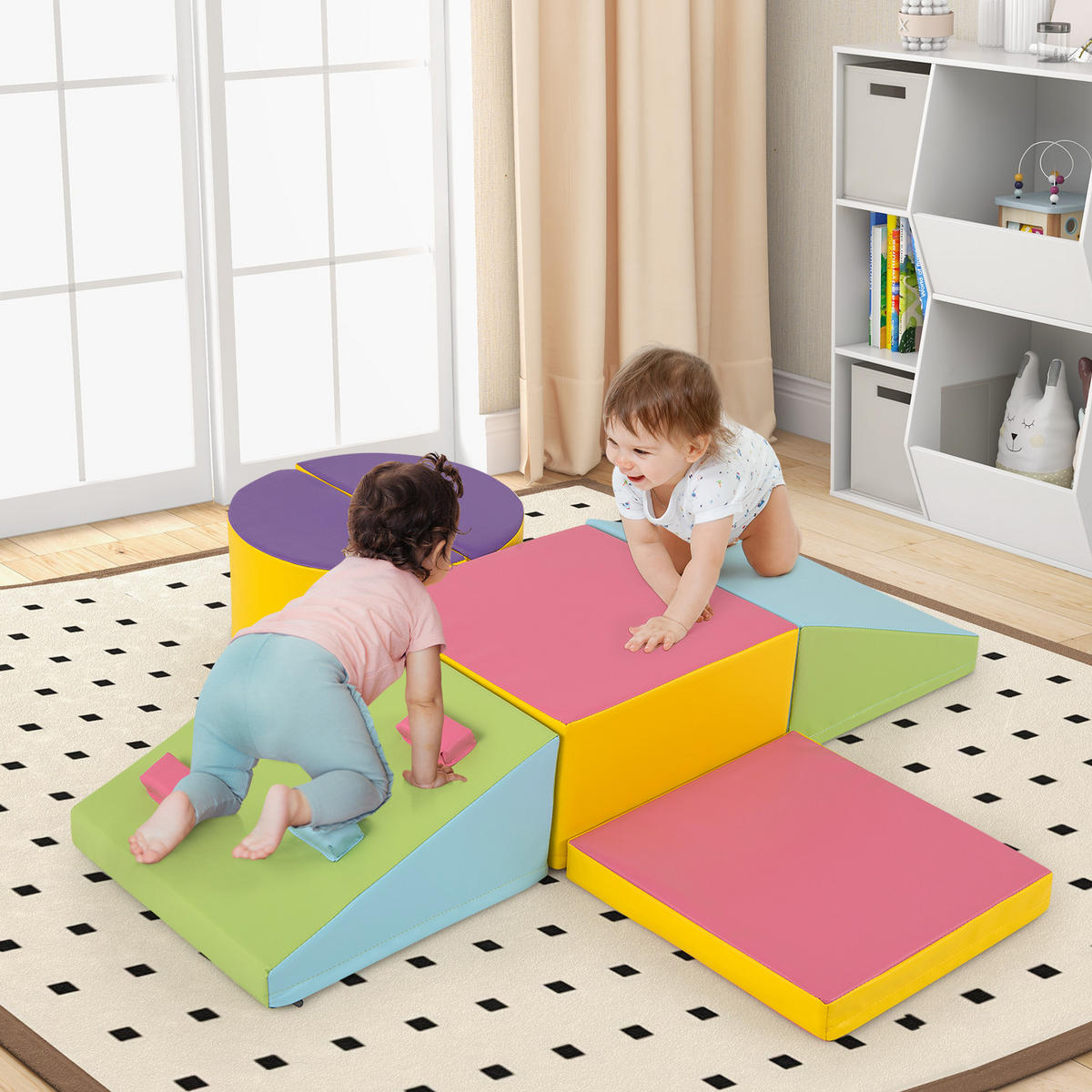 SCHAUMSTOFFBLOCK Farbig (6-teilig) - Multicolor, Kunststoff (40/20/40cm) - COSTWAY