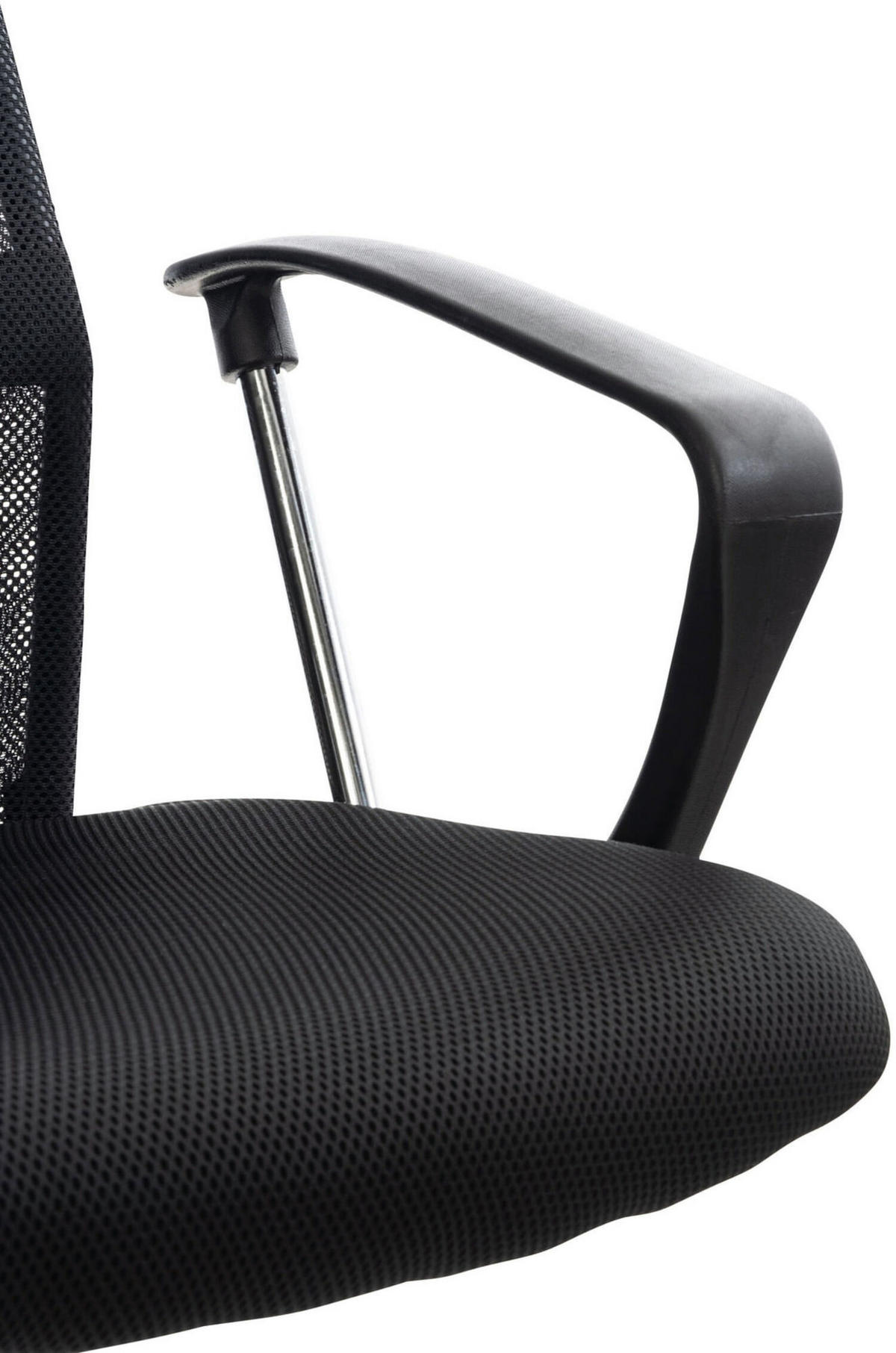 BÜROSTUHL Waterloo, Kunstleder Schwarz - Schwarz, Textil/Metall (60/118/53cm) - TPFLiving