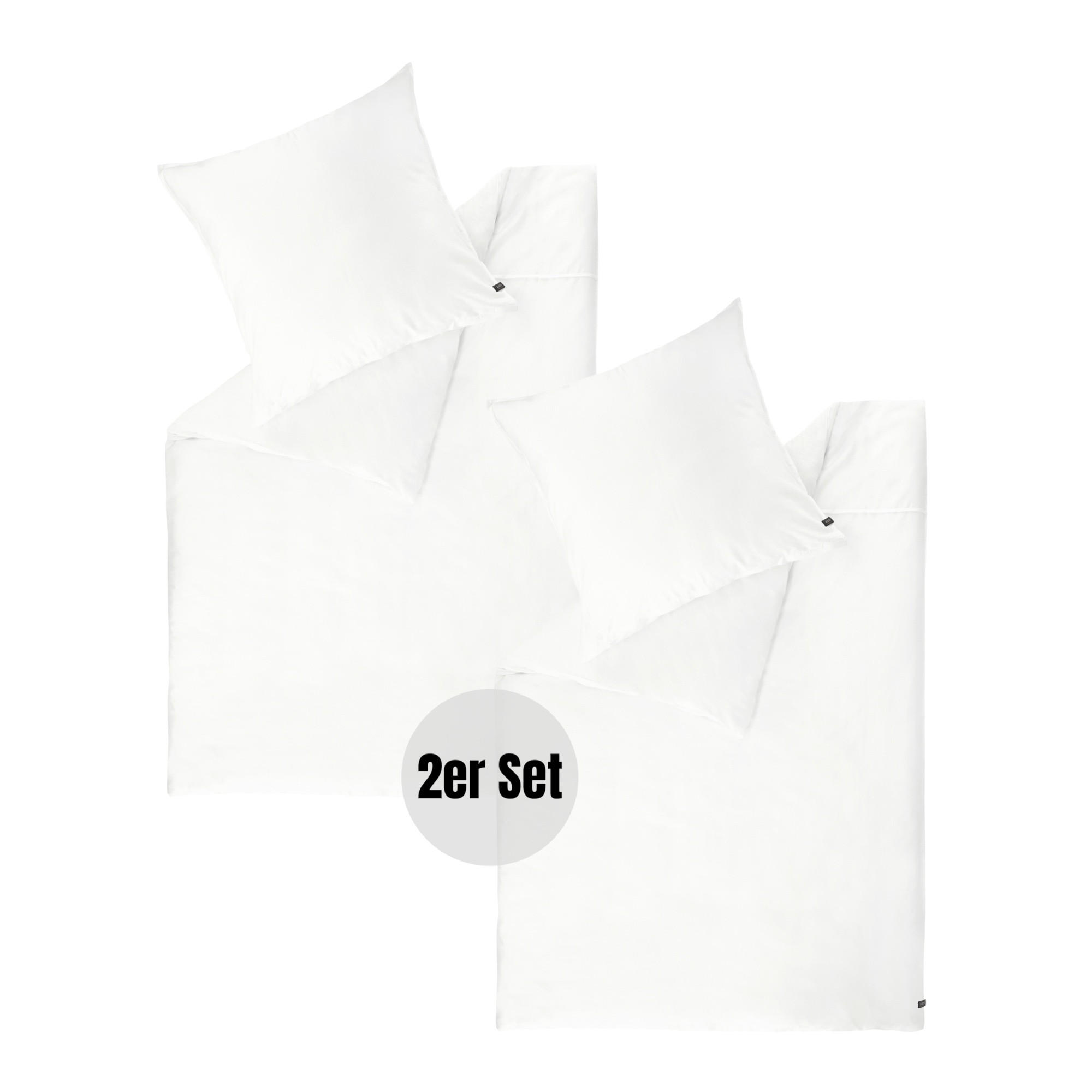 SATIN BETTWÄSCHE PLAIN - Weiß, Textil (140/200cm) - Schöner Wohnen