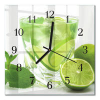 WANDUHR 30x30 cm - Kalziumkarbonat - Grün, Glas (30/30/0.4cm) - TULUP