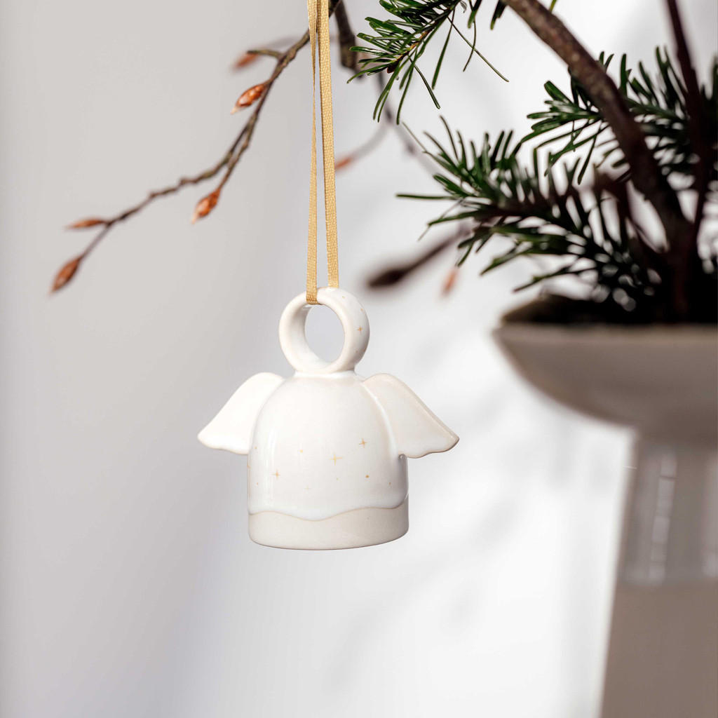 ORNAMENTE ENGEL Winter Glow beige 6er Set - Beige, Keramik (5/7.6/8.9cm) - like.Villeroy & Boch