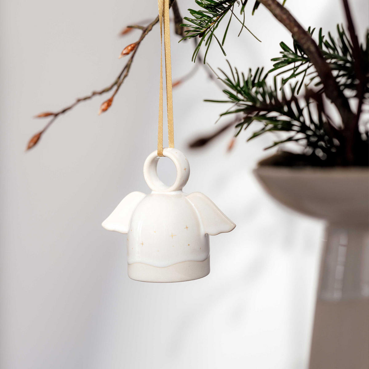ORNAMENTE ENGEL Winter Glow beige 6er Set - Beige, Keramik (5/7.6/8.9cm) - like.Villeroy & Boch